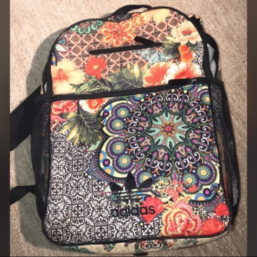 Floral adidas backpack